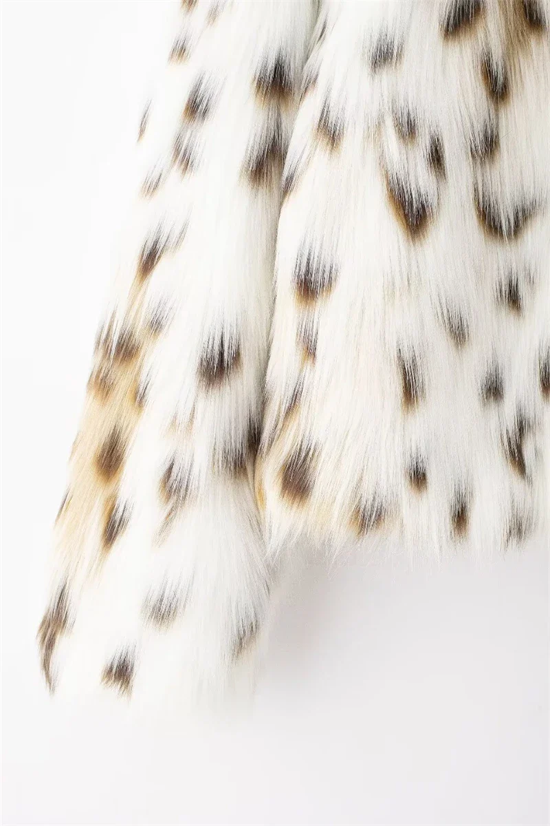 Stylish Animal-Print Fur Jacket - SCFUDI
