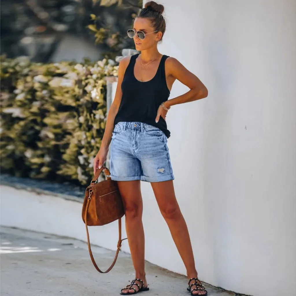 Pocket Denim Summer Shorts - SCFUDI