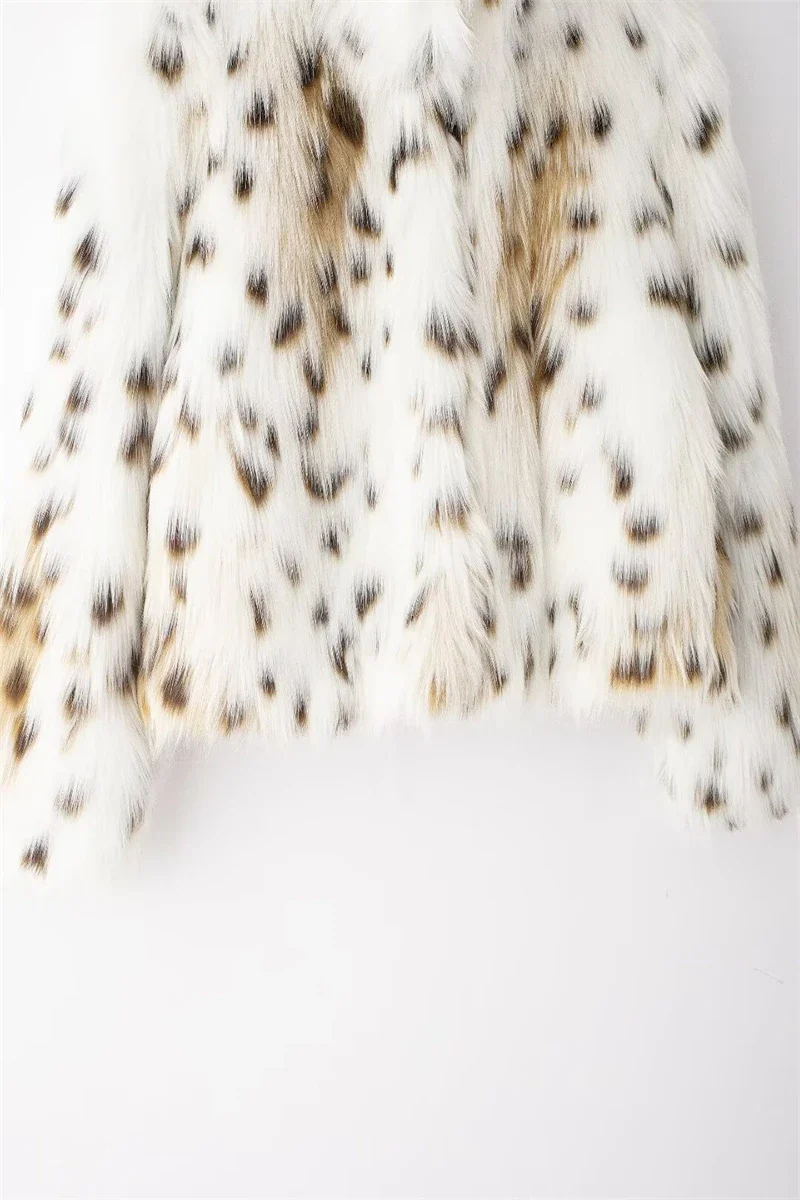 Stylish Animal-Print Fur Jacket - SCFUDI