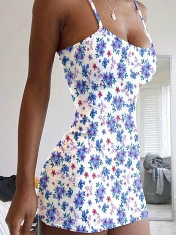 Tiny Floral Bodycon Dress - SCFUDI