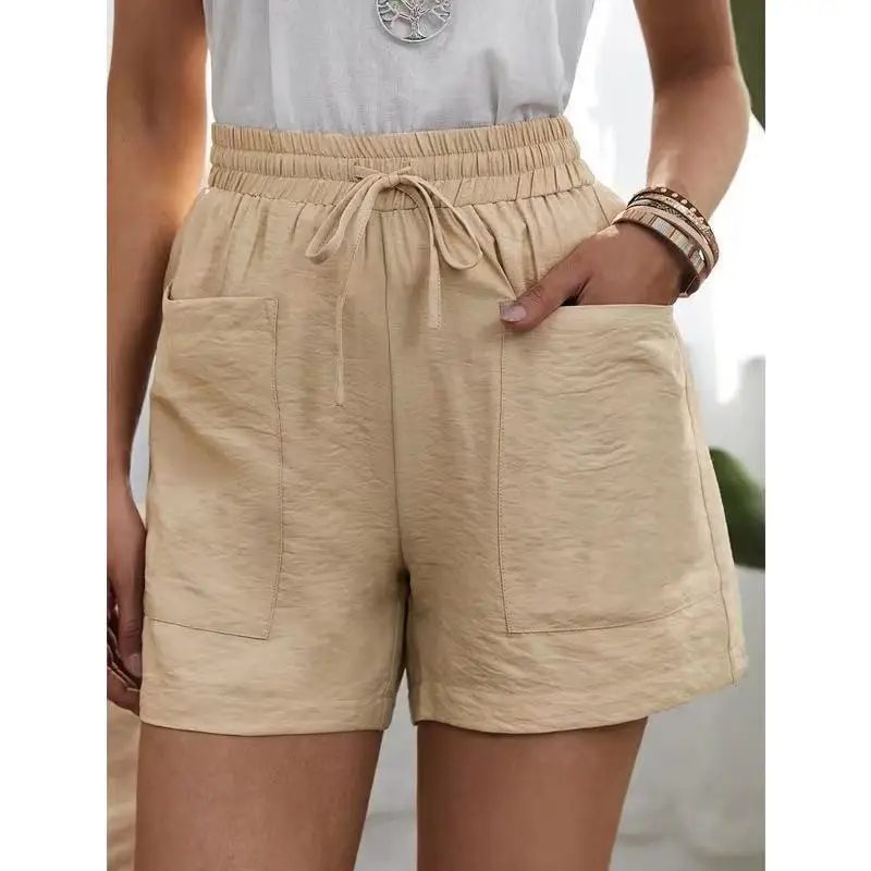 Women Linen Summer Sweatshorts - SCFUDI