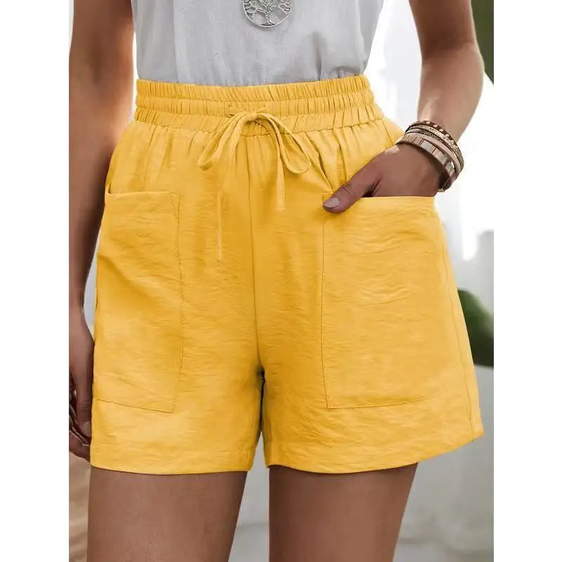 Women Linen Summer Sweatshorts - SCFUDI