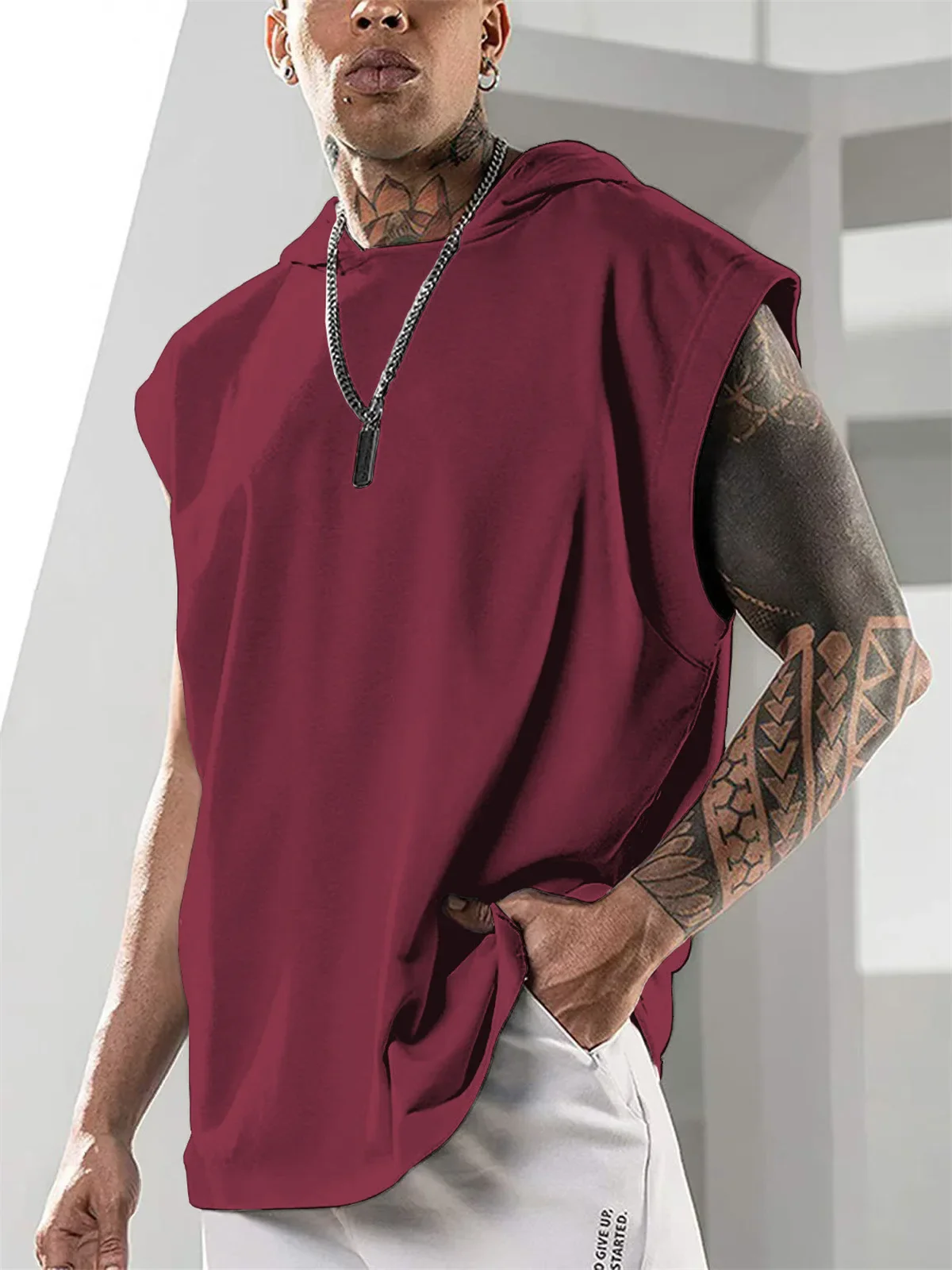 Men Lightweight Hooded Tank - SCFUDI