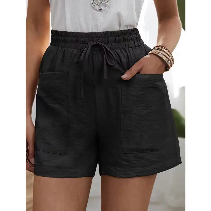 Women Linen Summer Sweatshorts - SCFUDI