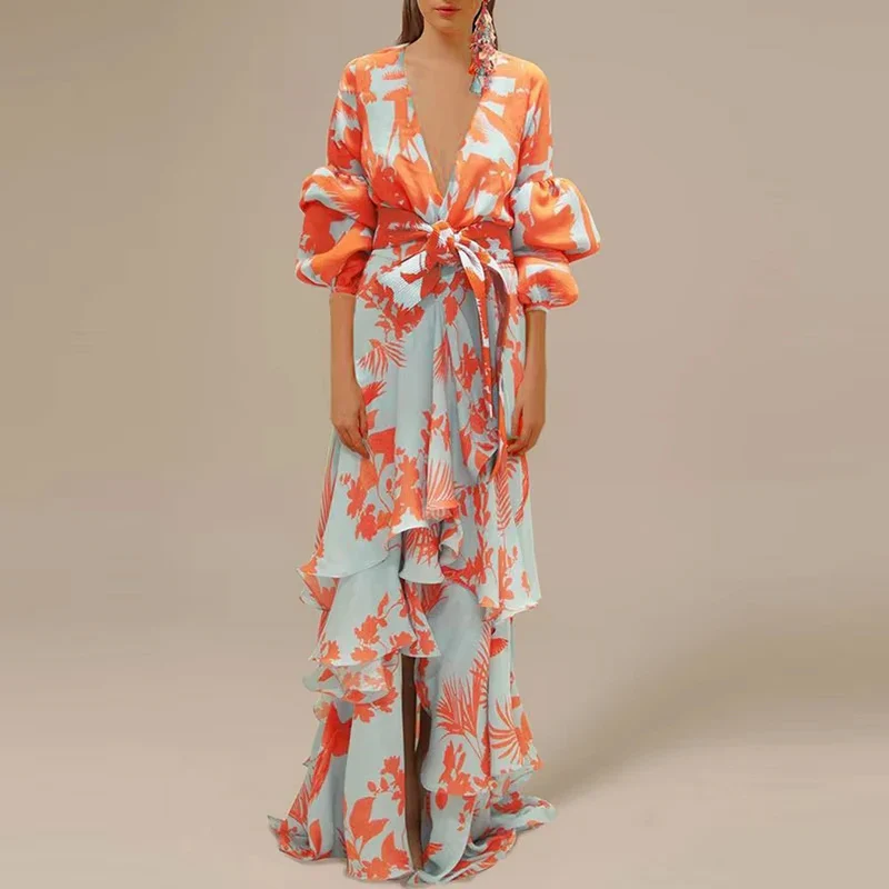 Retro Ruffle Party Dress - SCFUDI