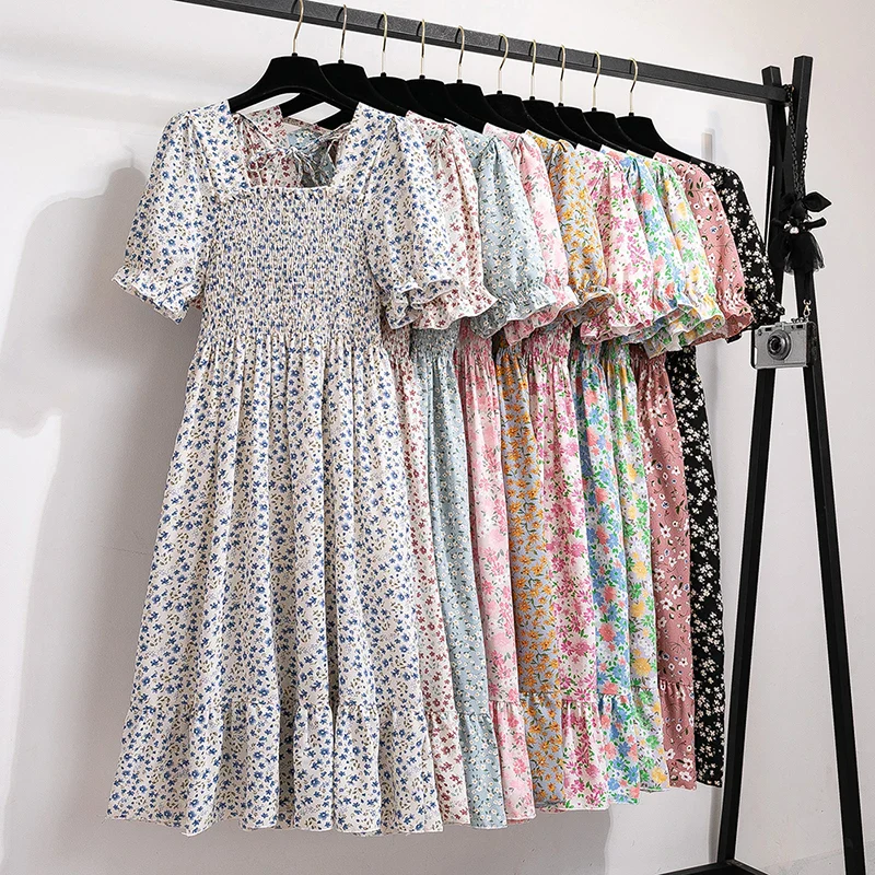 Summer Pleated Chiffon Dress - SCFUDI
