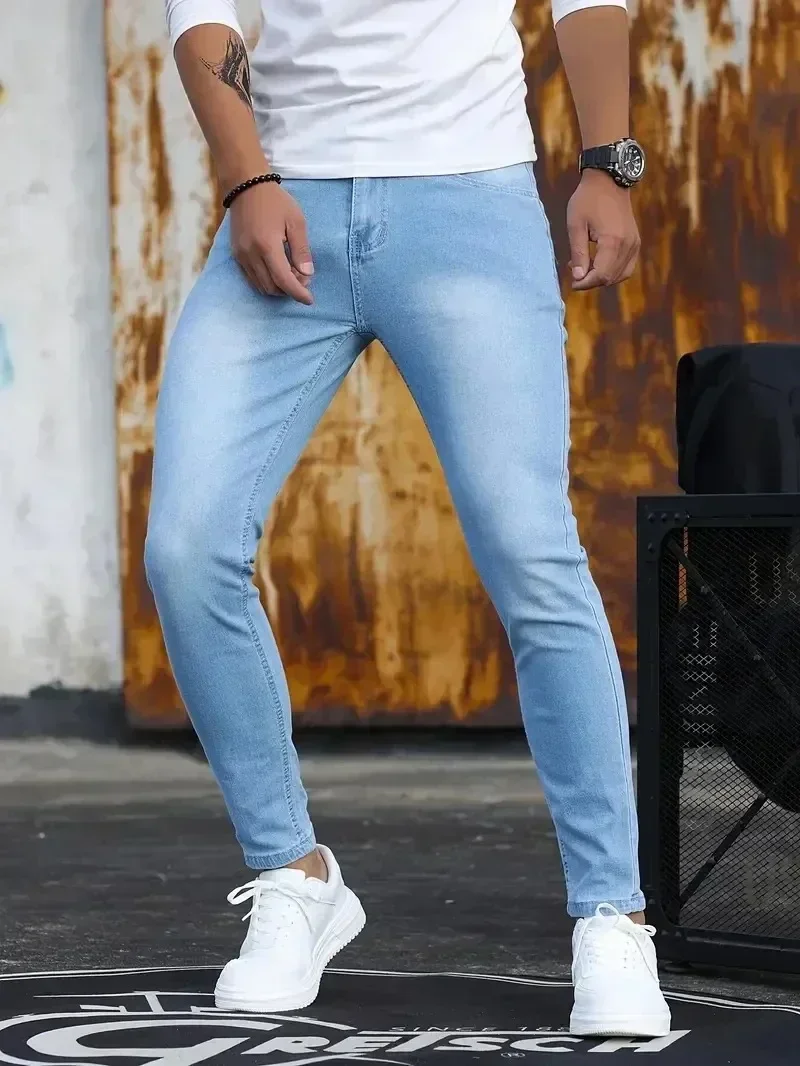Mens Skinny Pencil Jeans - SCFUDI