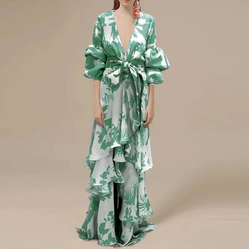 Retro Ruffle Party Dress - SCFUDI