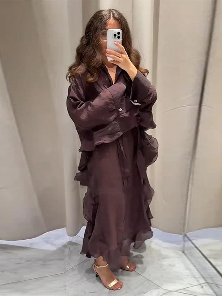 Elegant Ruffle Hem Dress - SCFUDI