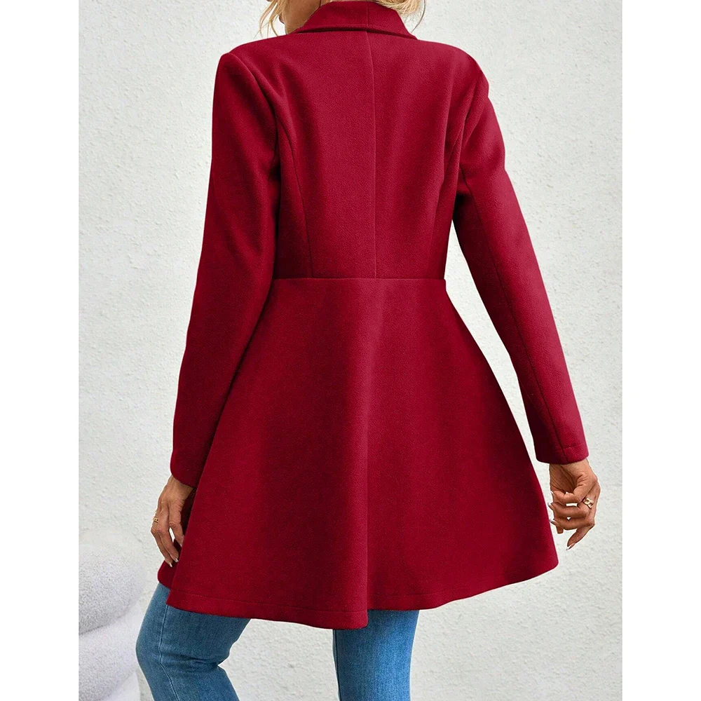 Women's Winter Lapel Button-Up Coat - SCFUDI