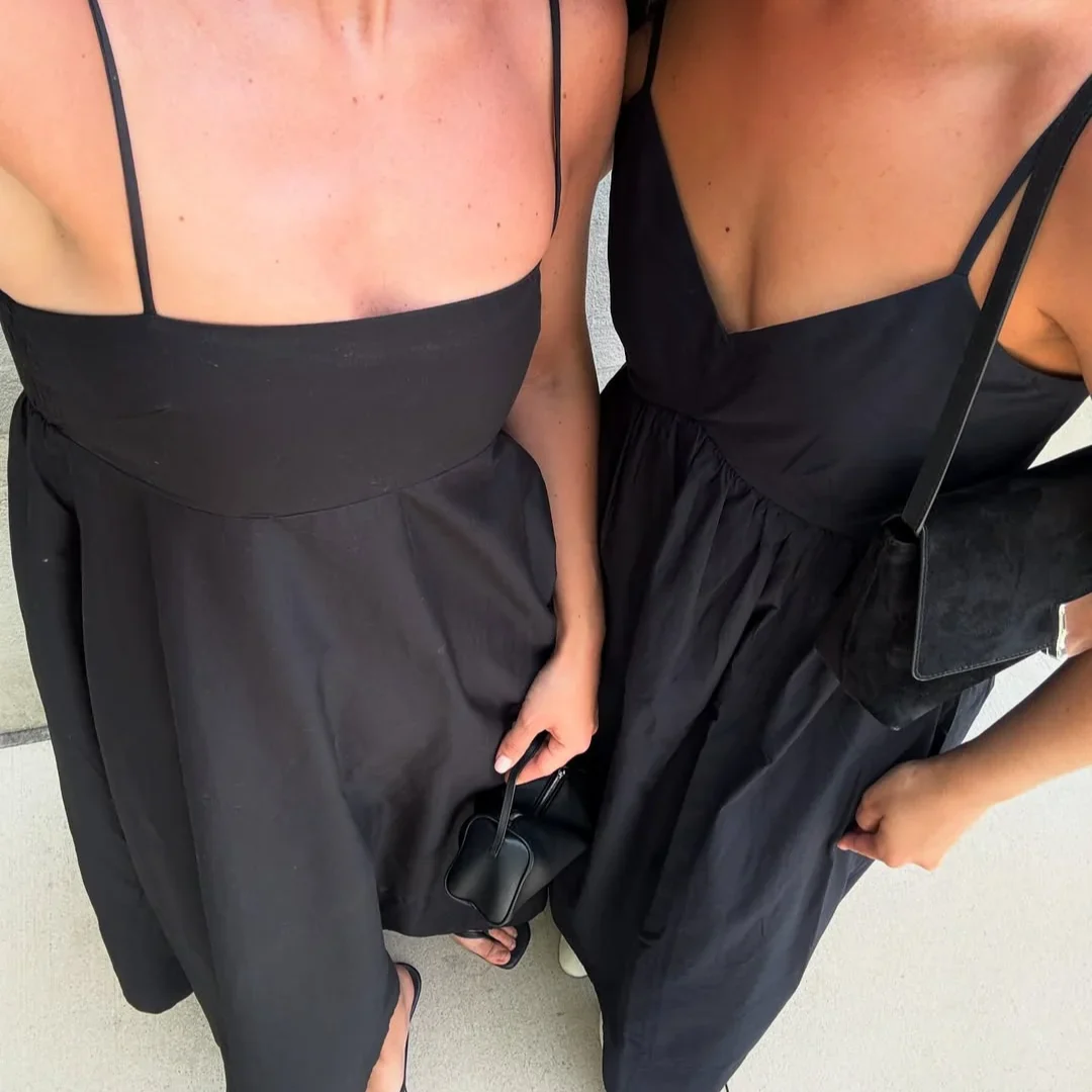 Black Backless Long Dress - SCFUDI