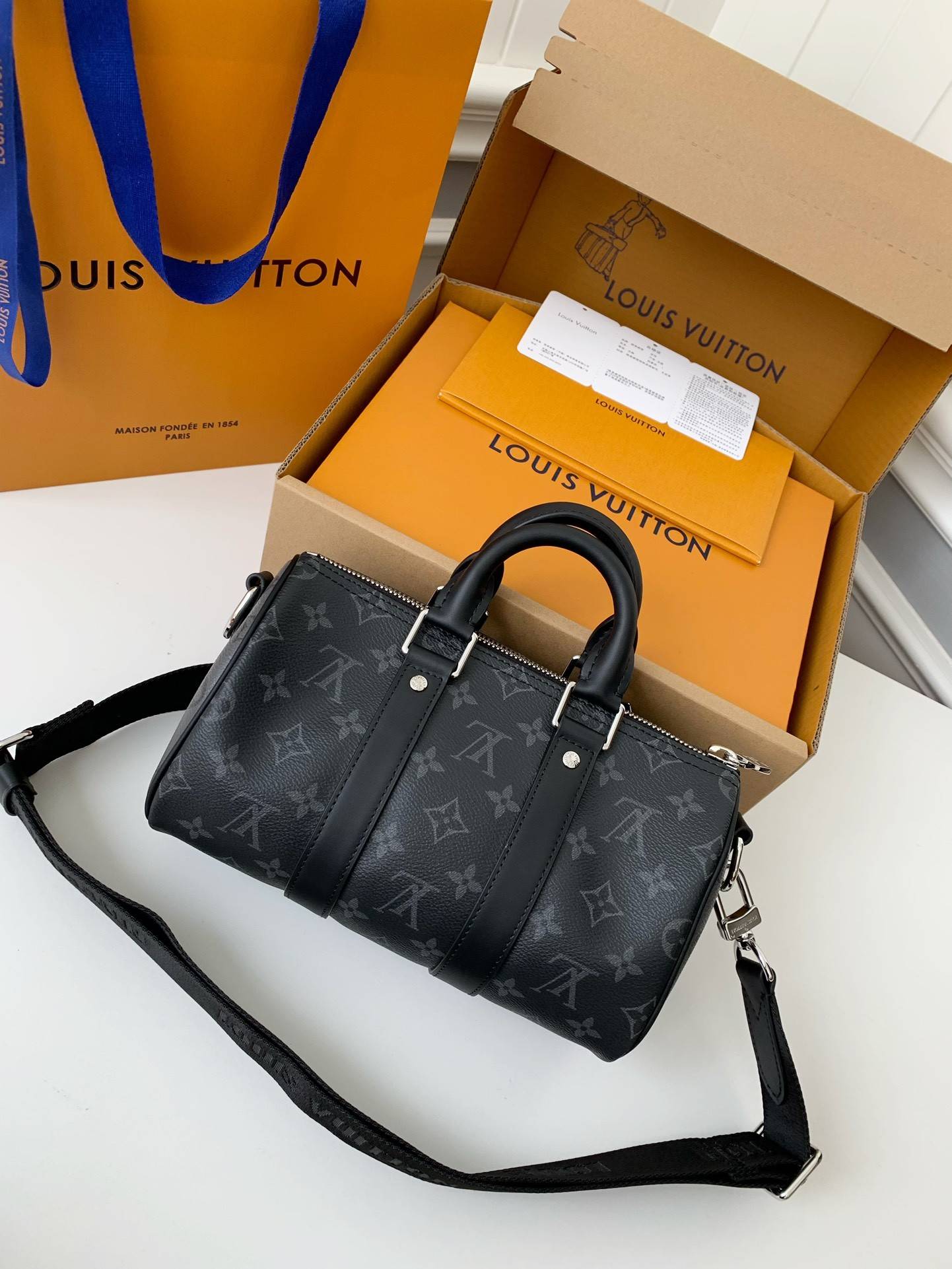 L*V KEEPALL BANDOULIERE 25 Handbag M46271, Top quality Size: 25 * 15 * 11cm