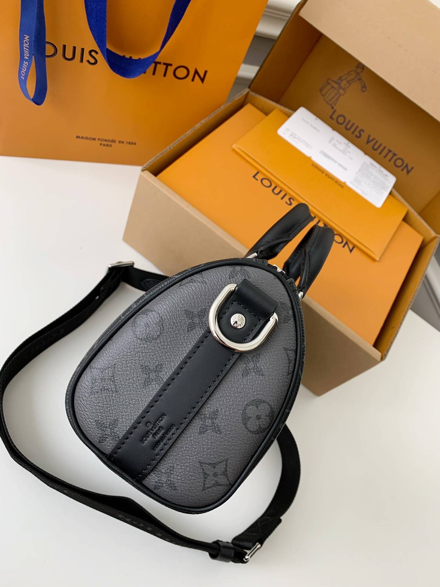 L*V KEEPALL BANDOULIERE 25 Handbag M46271, Top quality Size: 25 * 15 * 11cm