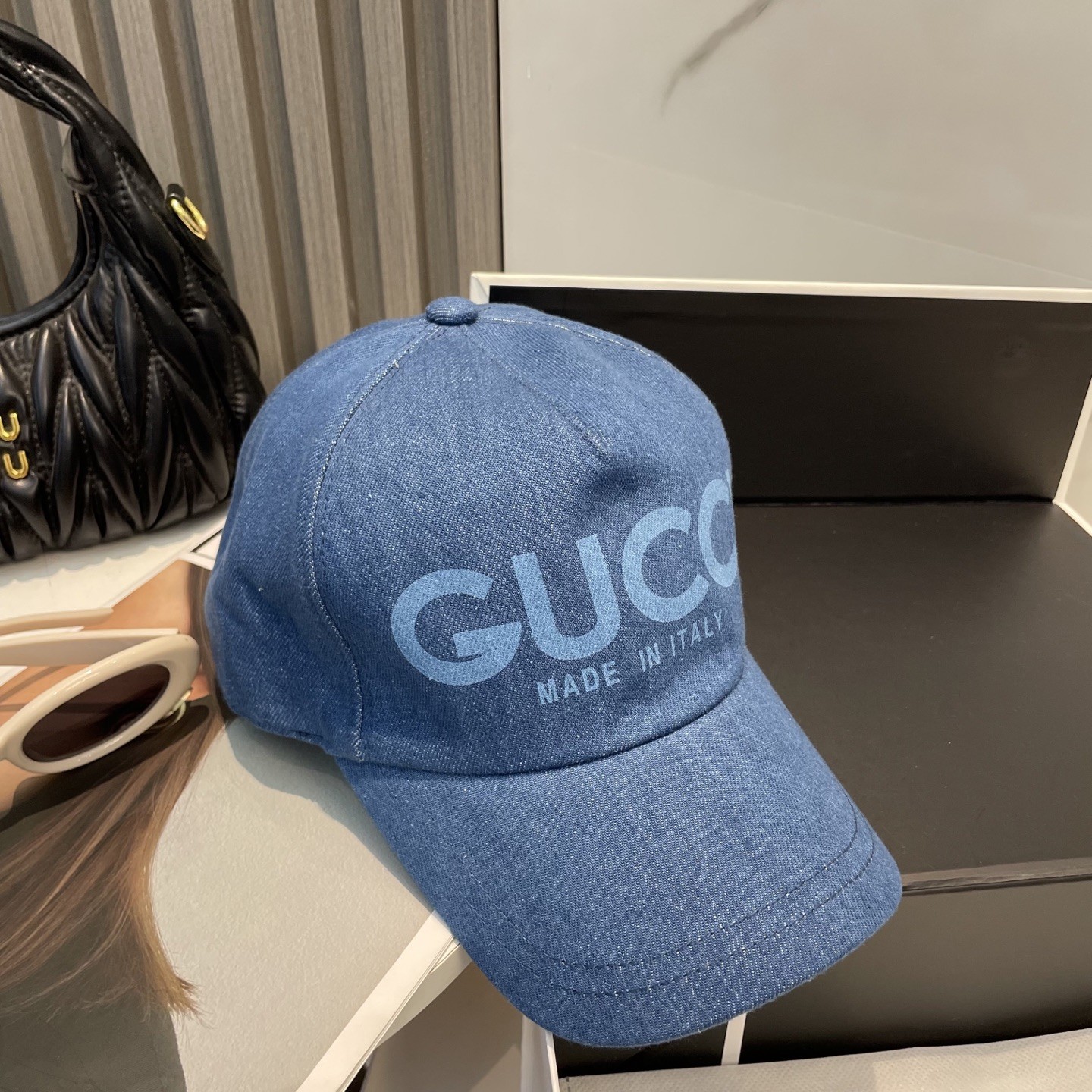 [#4936] GUCCI baseball cap peaked c ap hat
