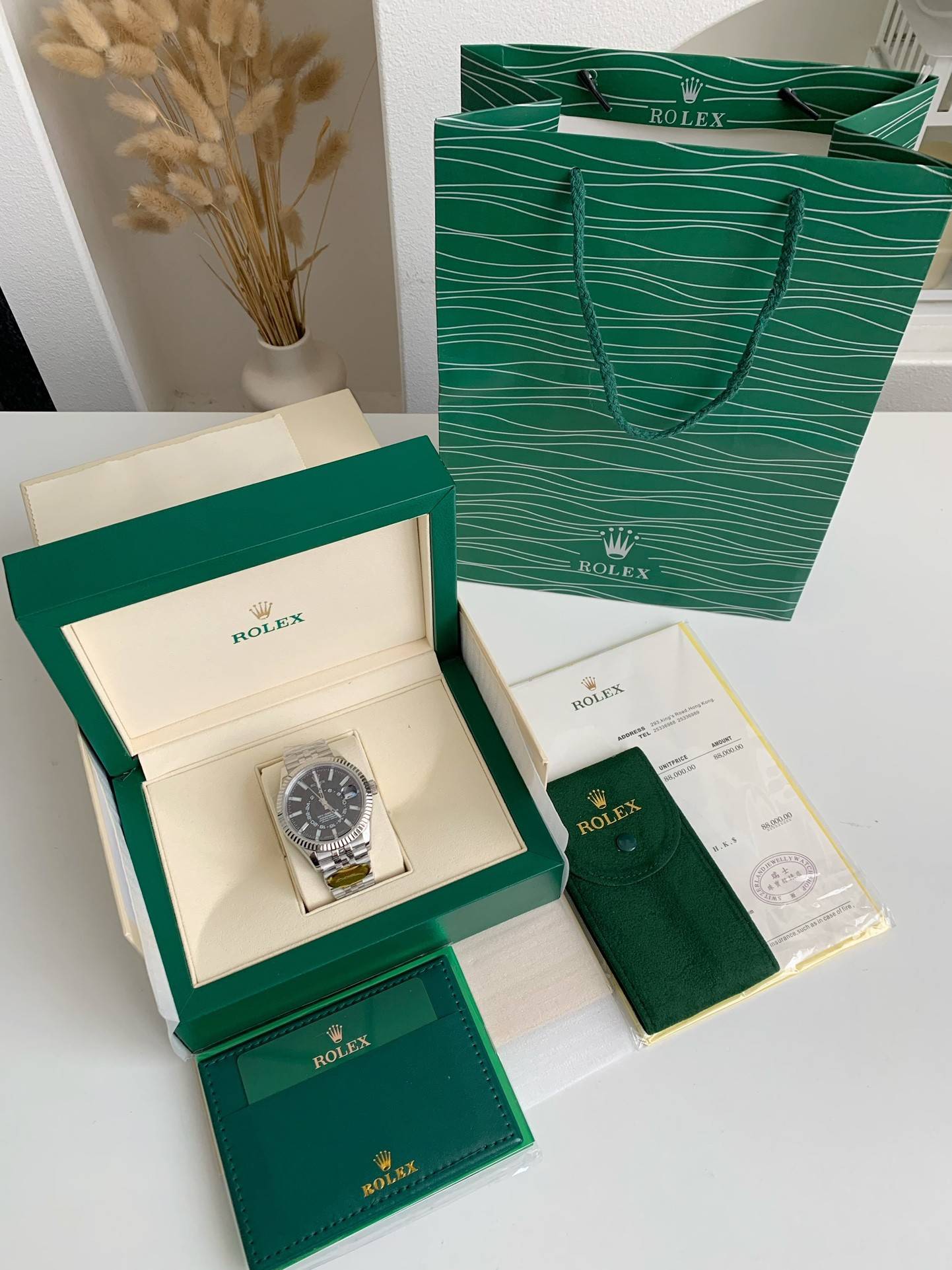 Rolex Navigator Series men's watch Dual time zone/100 meters waterproof,42mm