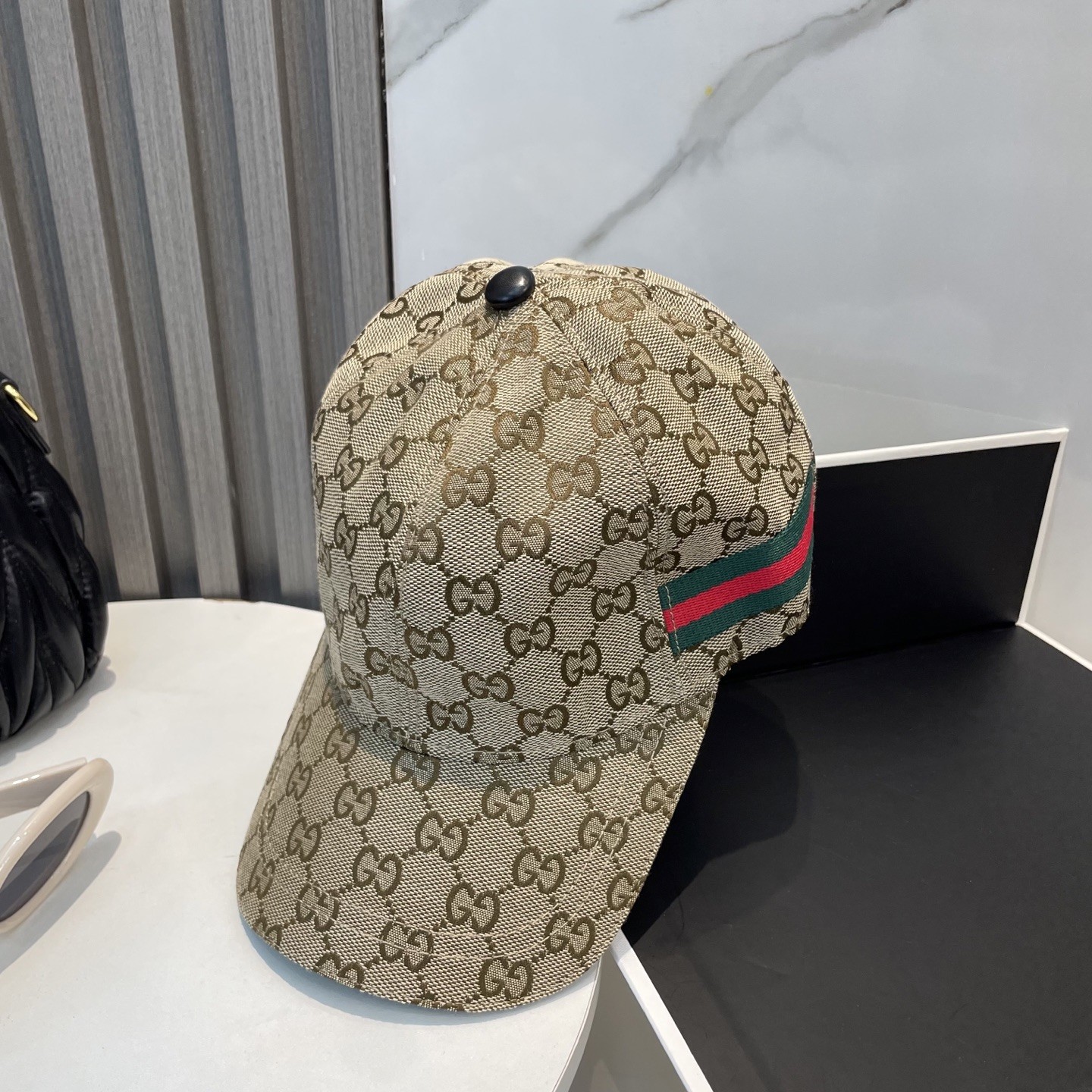 [#4925] GUCCI baseball cap peaked c ap hat