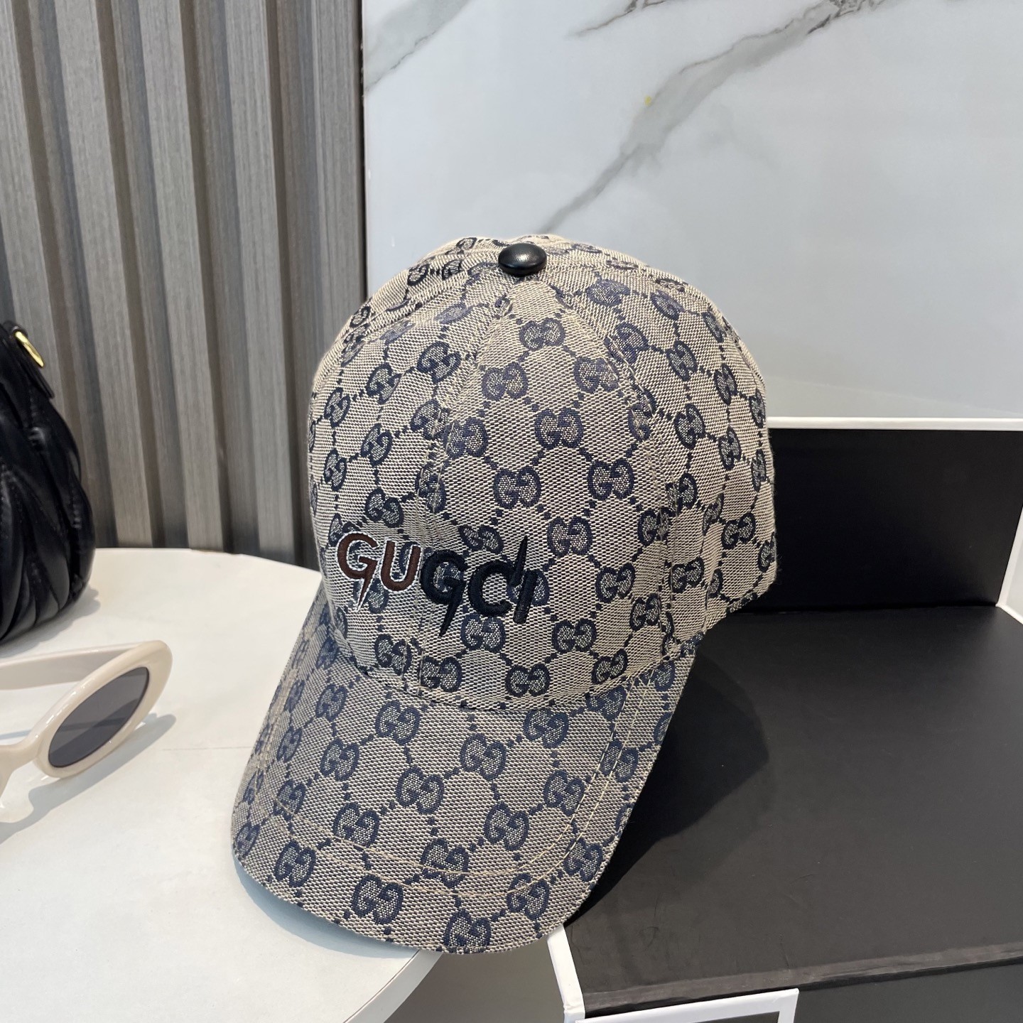 [#4932] GUCCI baseball cap peaked c ap hat