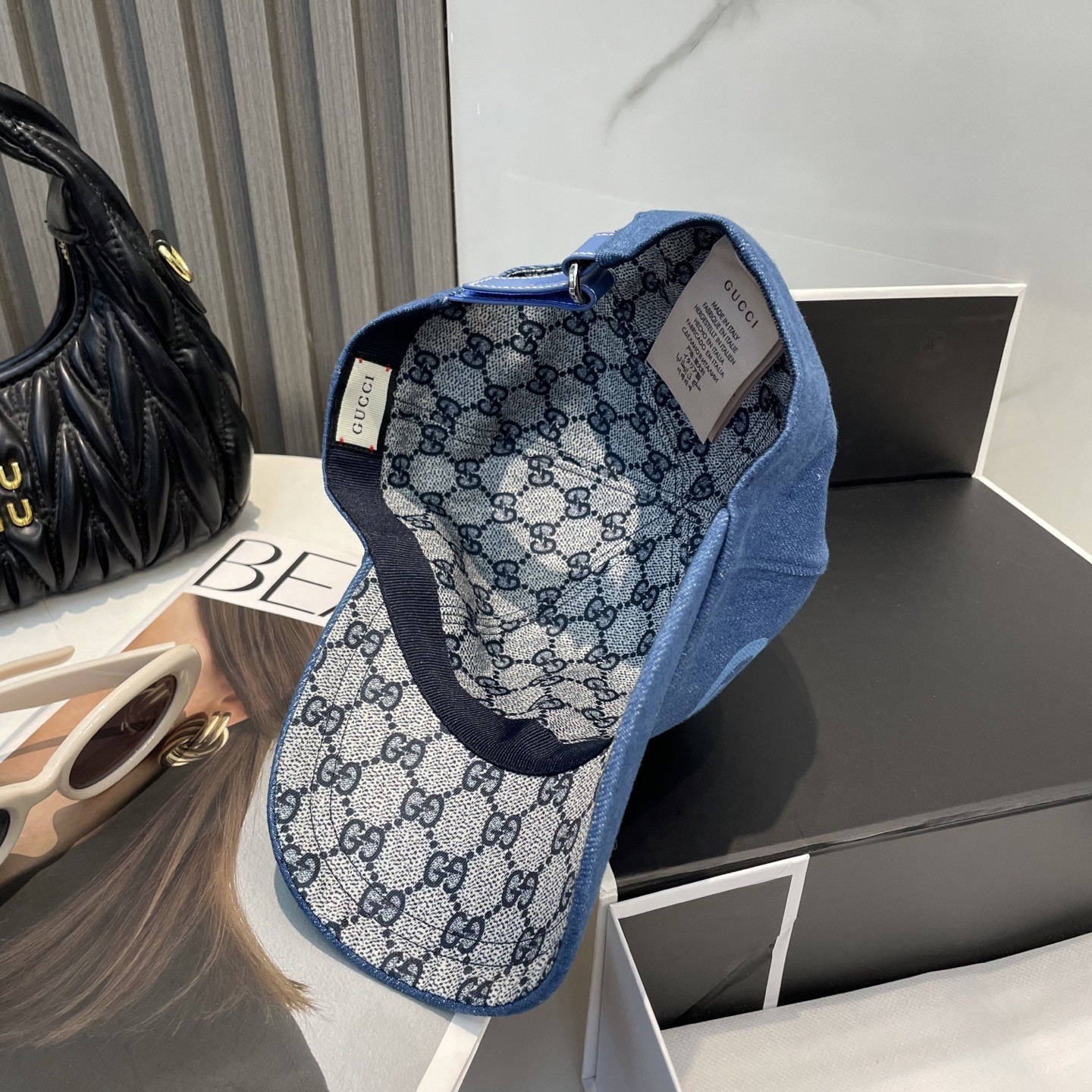 [#4936] GUCCI baseball cap peaked c ap hat