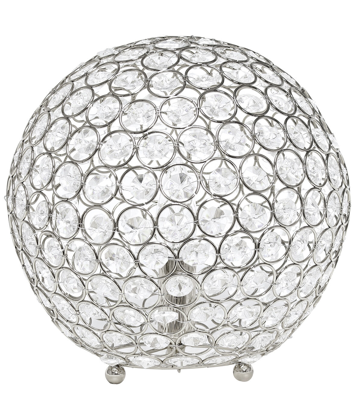 All The Rages 10 Inch Crystal Ball Sequin Table Lamp