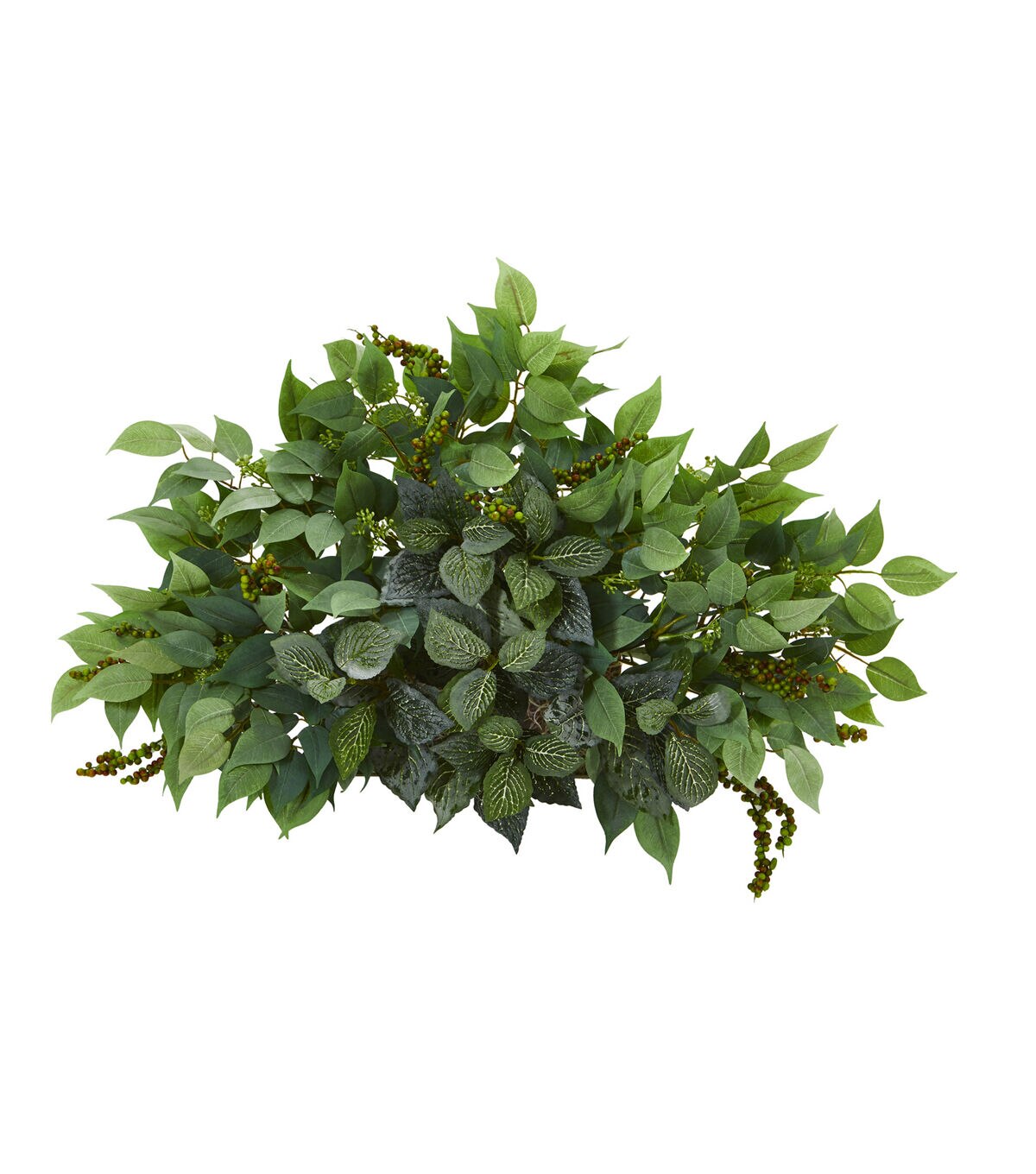 Nearly Natural 20 Artificial Mixed Ficus & Fittonia Ledge Plant