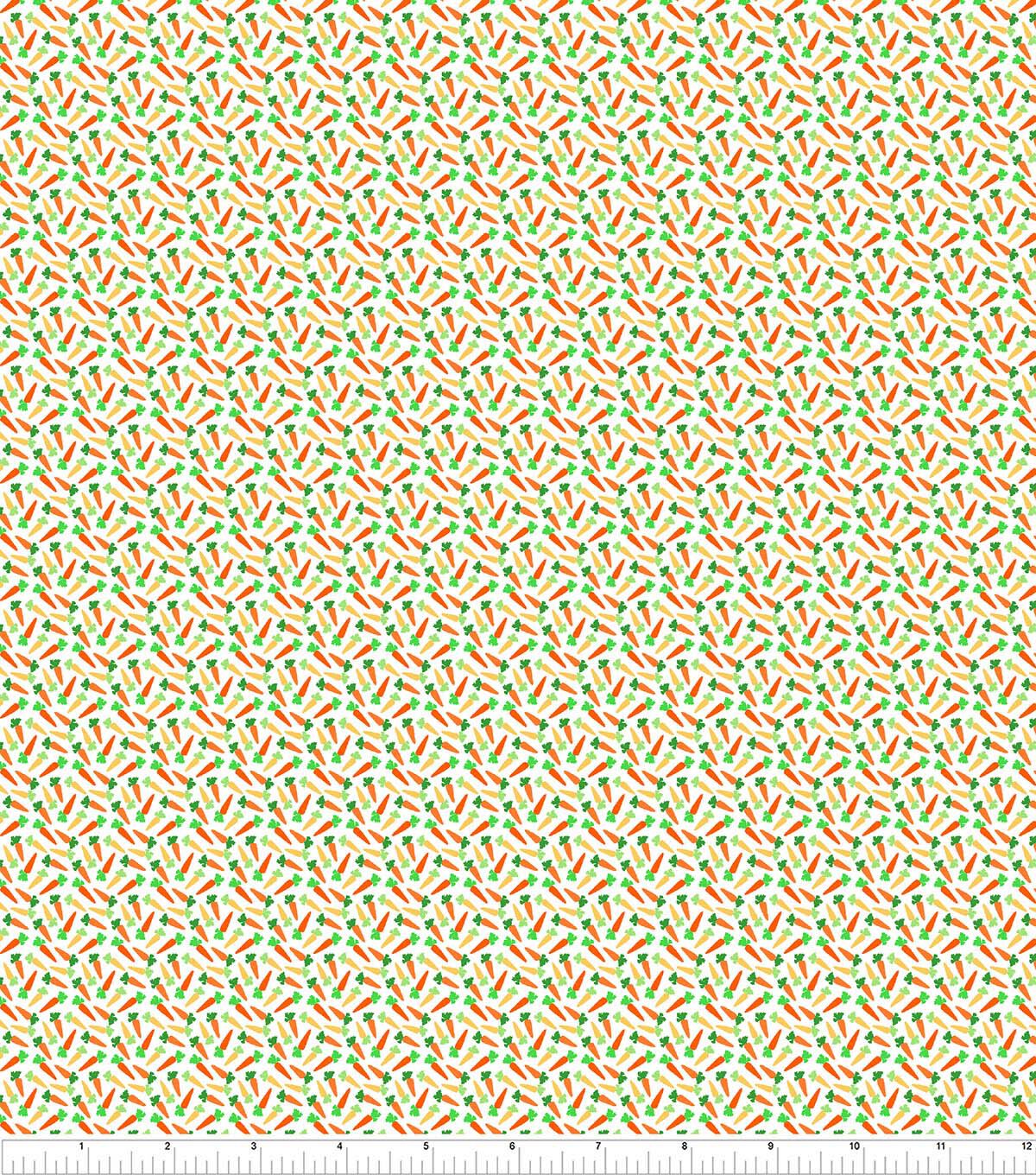 Micro Tossed Carrots Easter Cotton Fabric