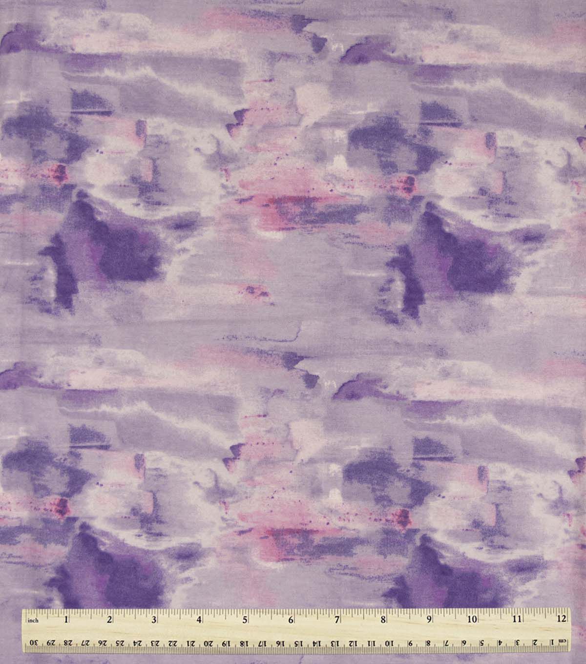 108 Wide Purple Watercolor Strokes Flannel Fabric