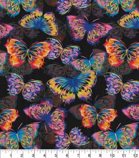 Fabric Traditions Large Brights Butterfly Premium Cotton Fabric