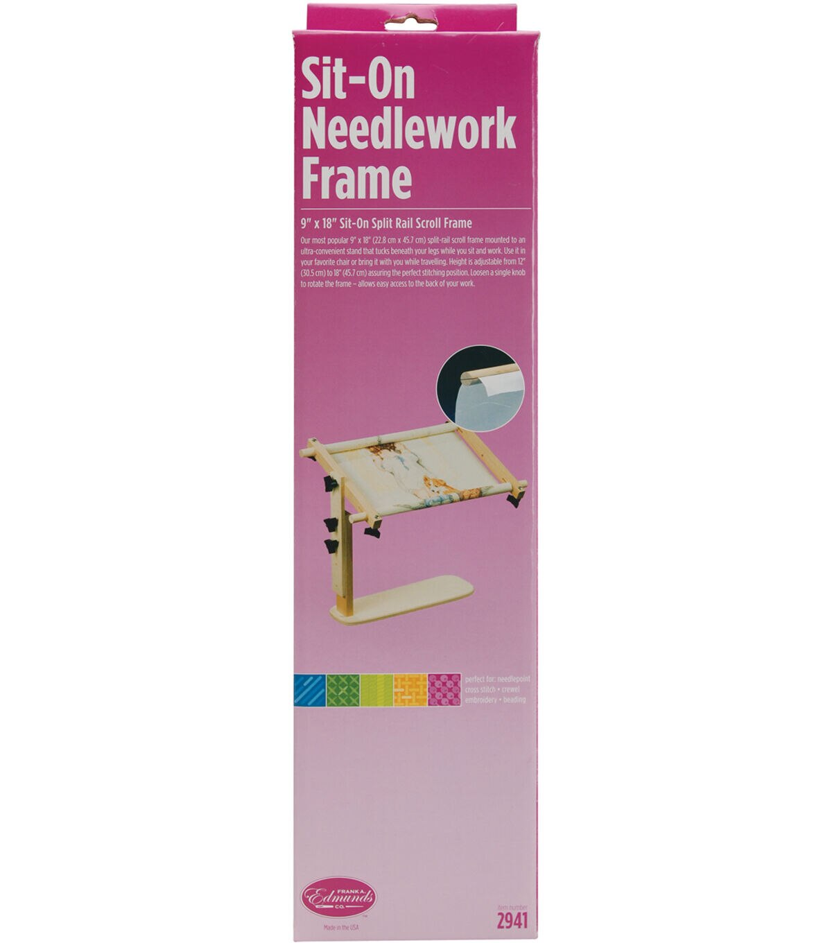 Edmunds Sit On Needlework Frame 9X18