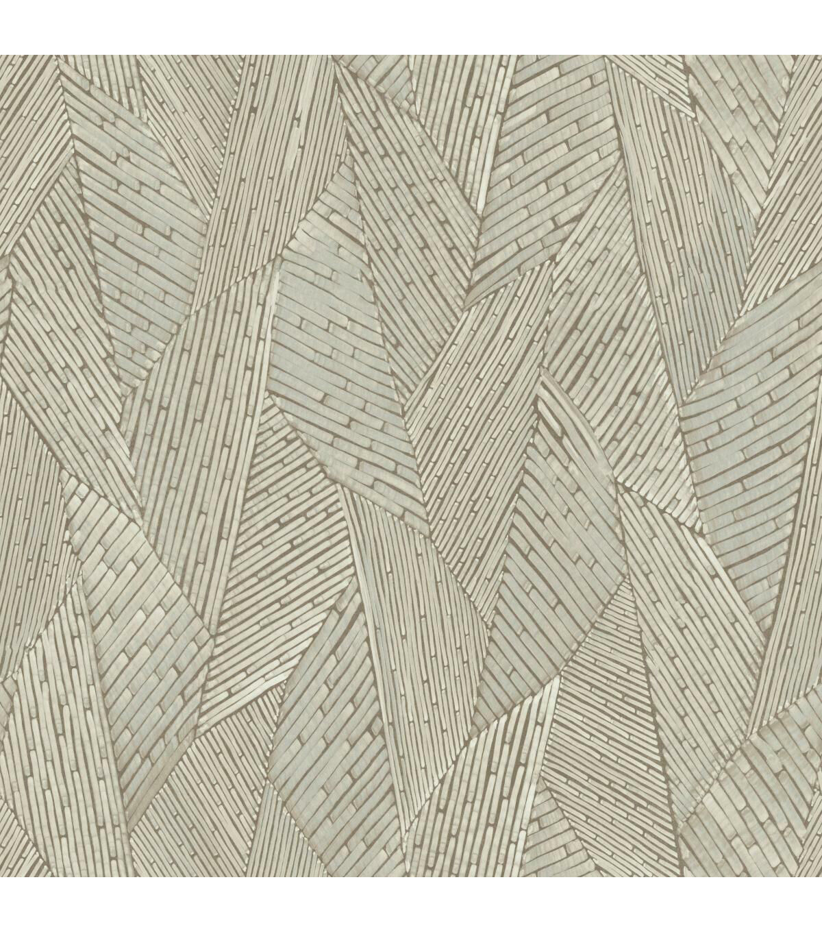 RoomMates 20..5 x 16.5 Beige Woven Reed Stitch Peel & Stick Wallpaper