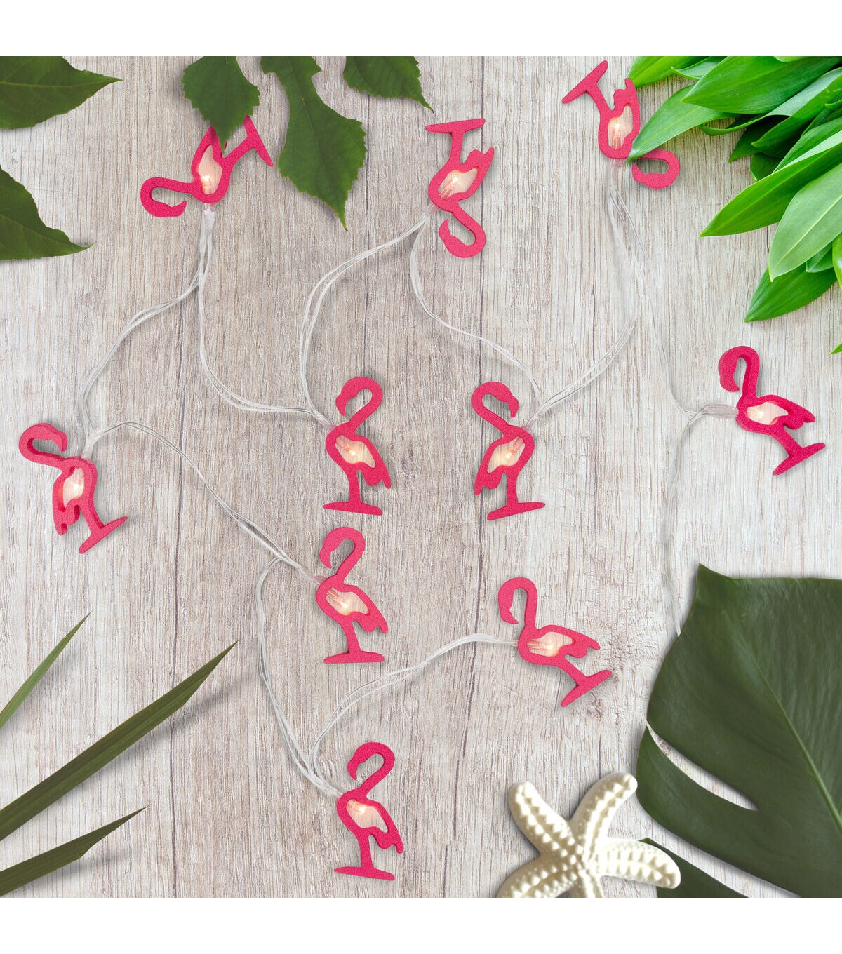 Northlight 10-Count LED Pink Flamingo Fairy Lights - Warm White