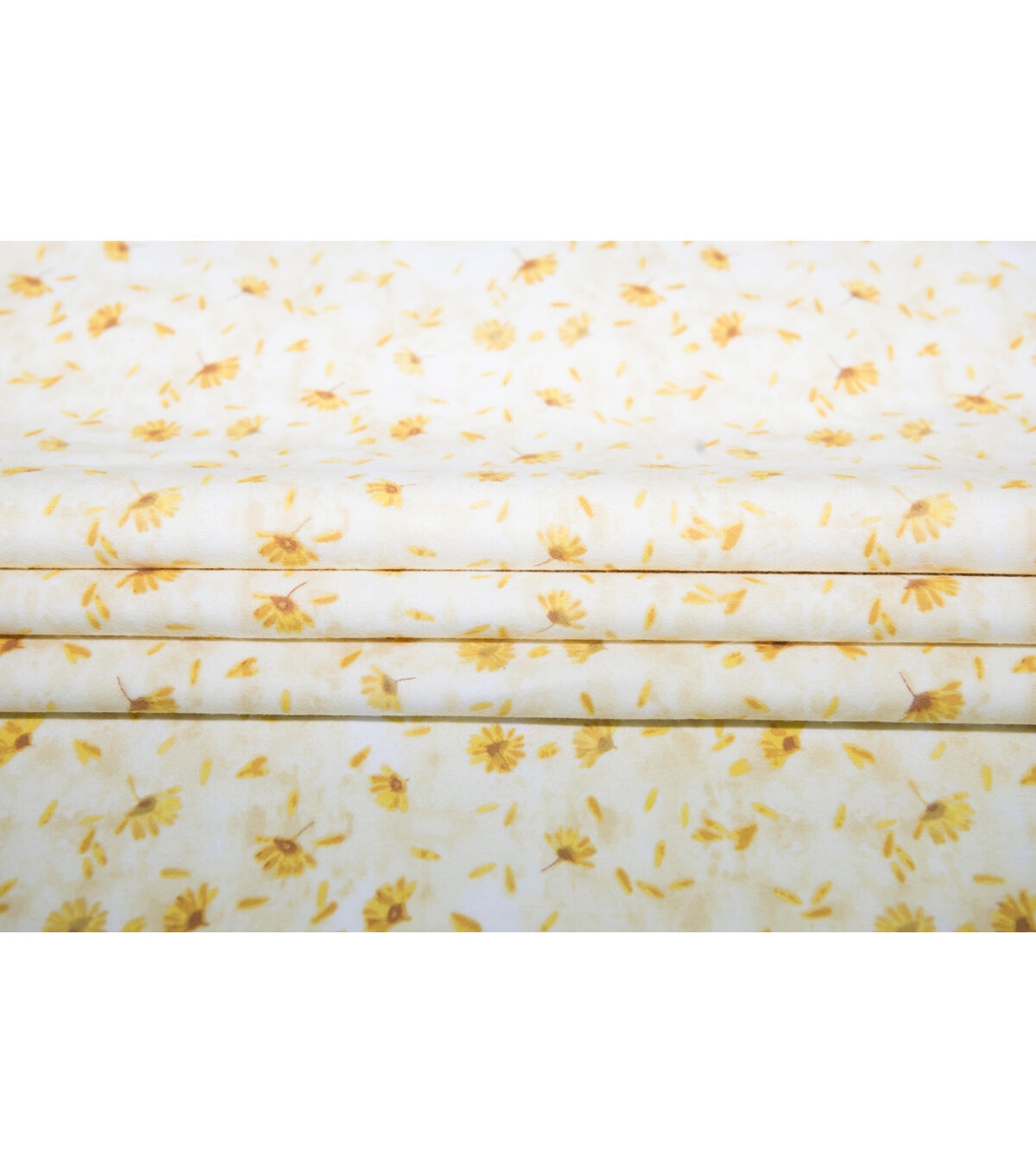 Yellow Floral Super Snuggle Flannel Fabric
