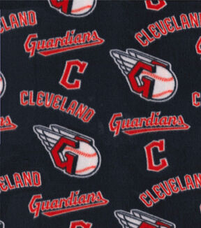 Fabric Traditions Cleveland Guardians Logo MLB Fleece Fabric