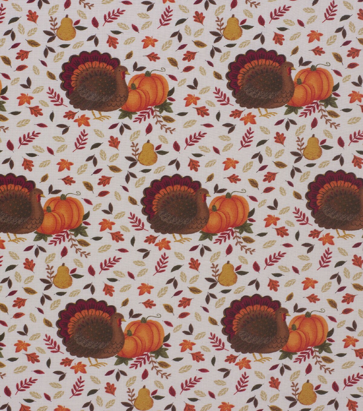 Turkeys & Pumpkins Harvest Cotton Fabric