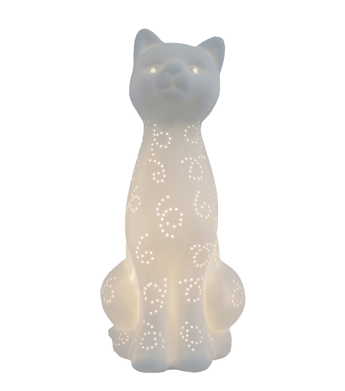 All The Rages Porcelain Kitty Cat Shaped Animal Light Table Lamp