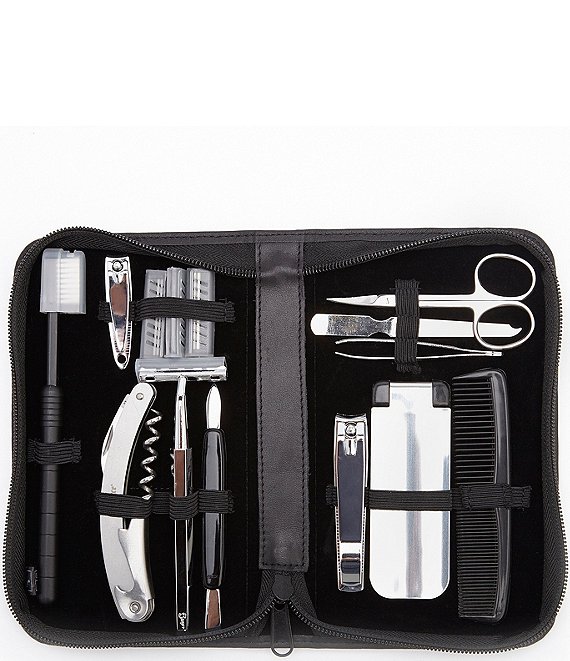 Leather Travel & Grooming Toiletry Kit