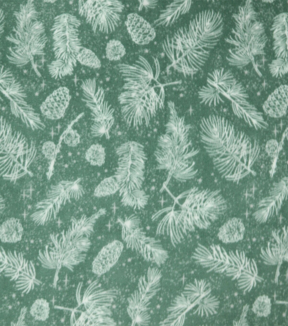 Pine & Pinecones on Green Anti Pill Fleece Fabric