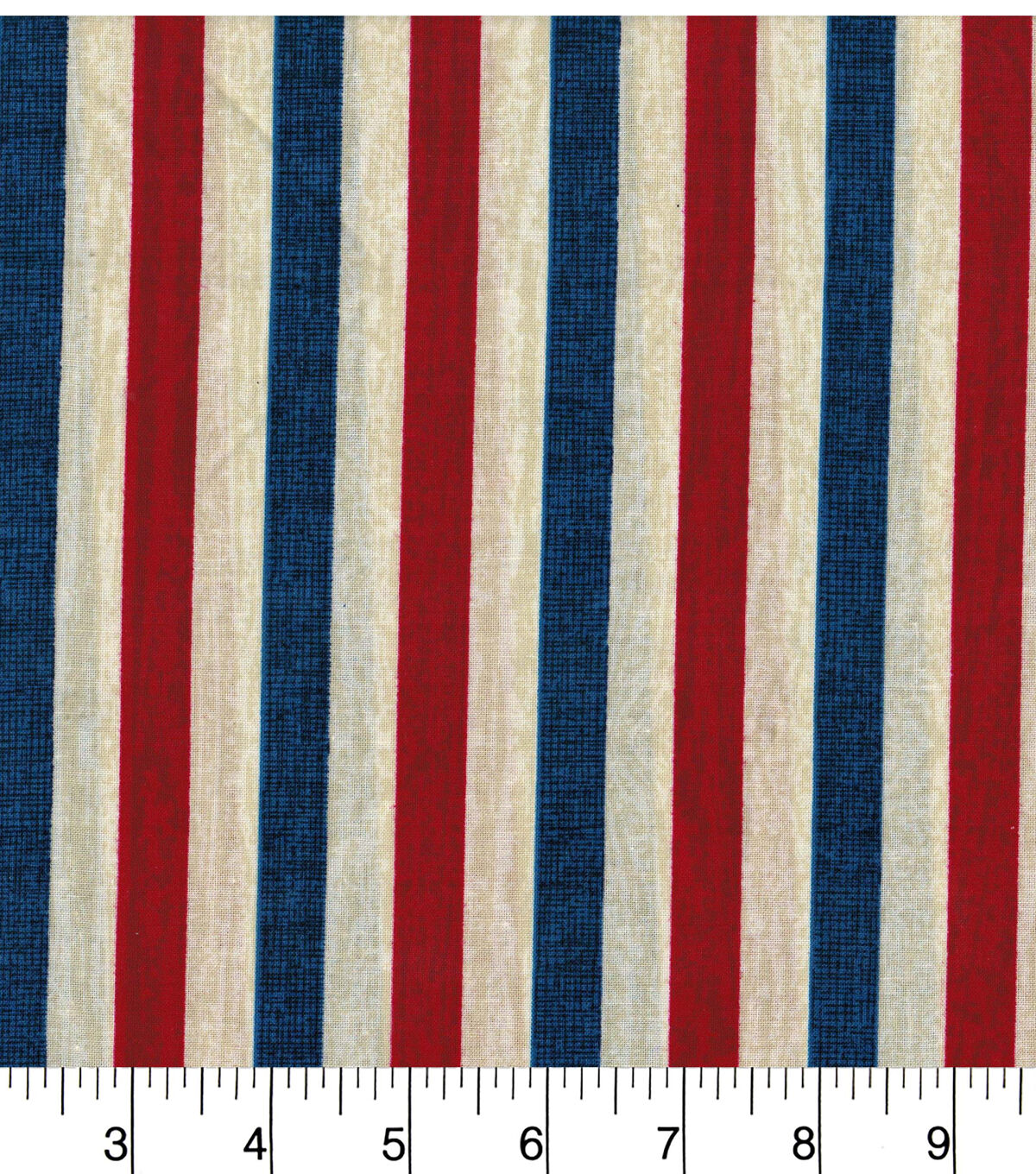 Patriotic Cotton Fabric Textured Stripe Patriotic Cotton Fabric