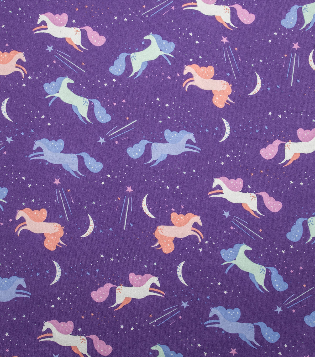 Super Snuggle Unicorn & Moons Flannel Fabric