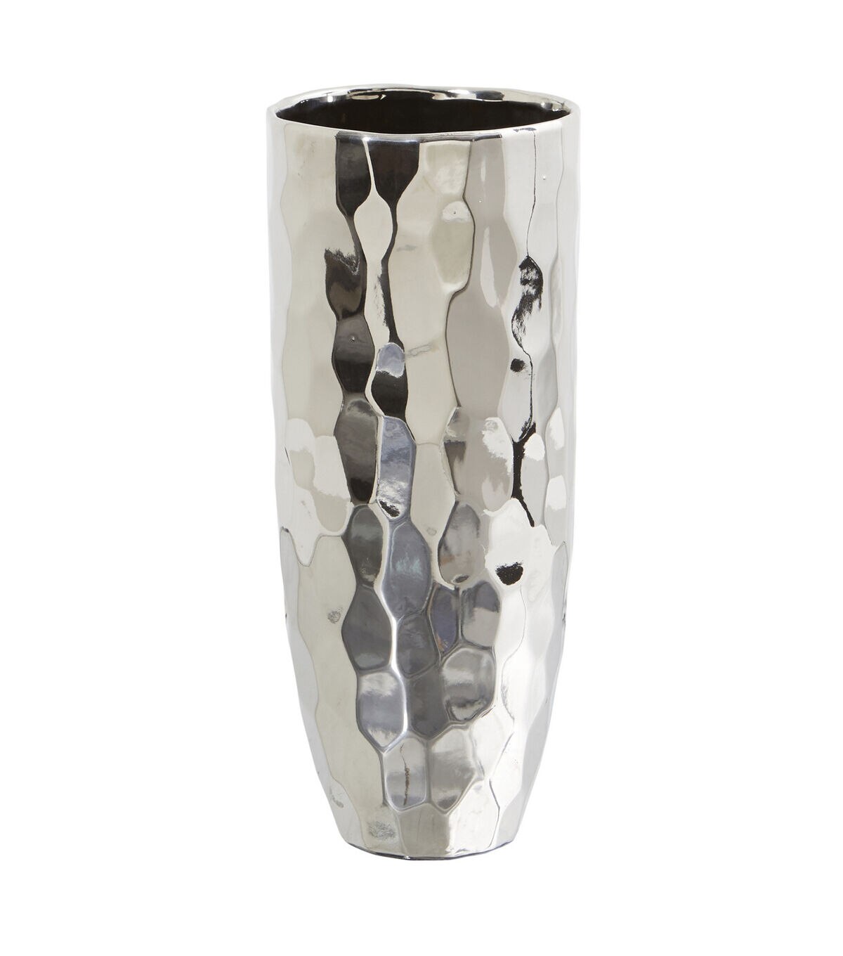 Nearly Natural 13 Designer Silver Vase