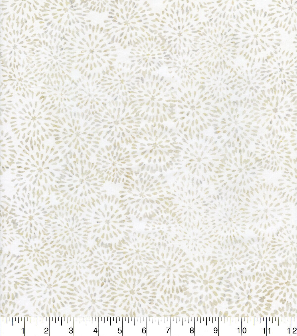 Hi Fashion White Bursts Batik Cotton Fabric