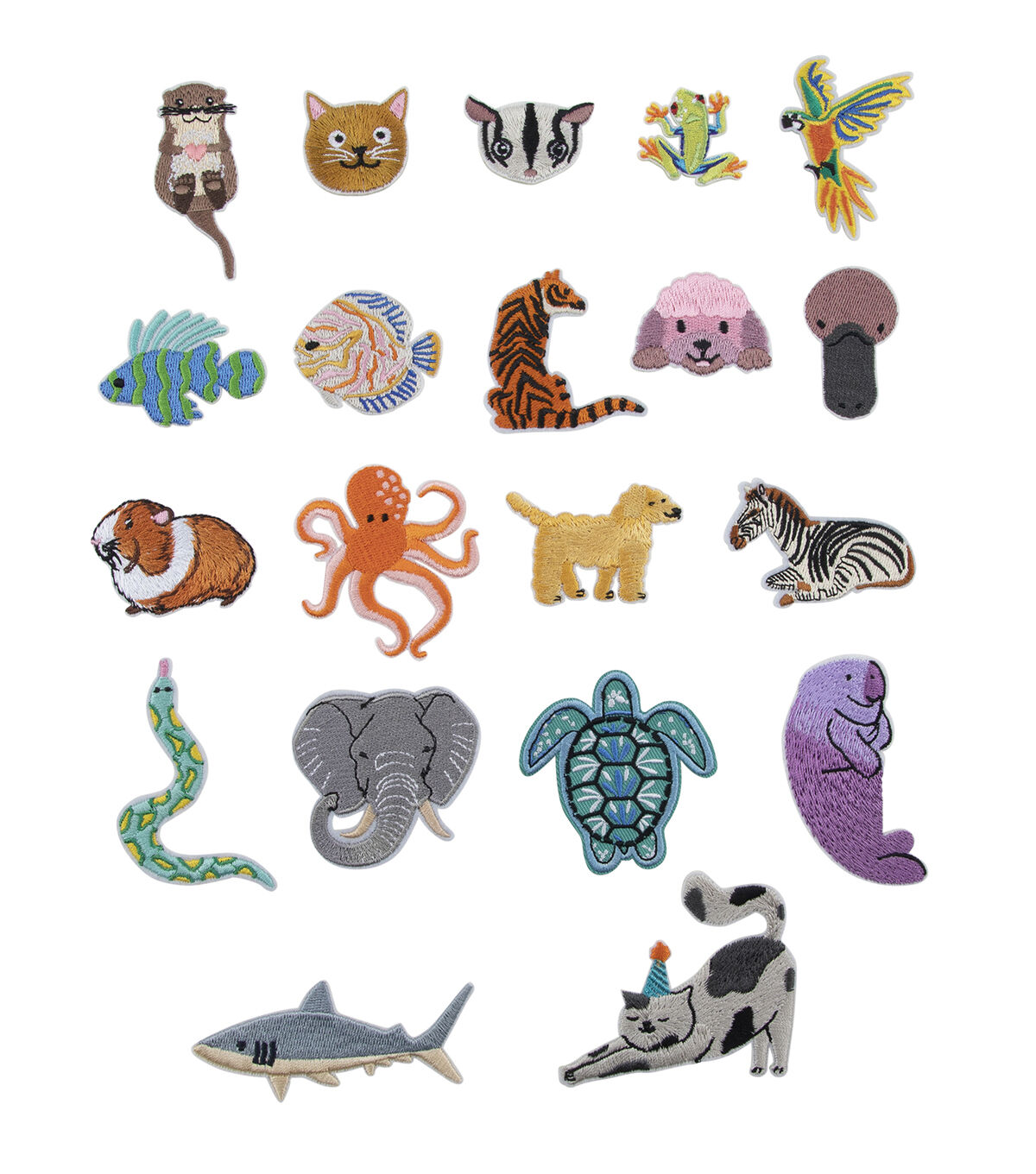 20ct Sea & Land Creatures Iron On Patches by hildie & jo