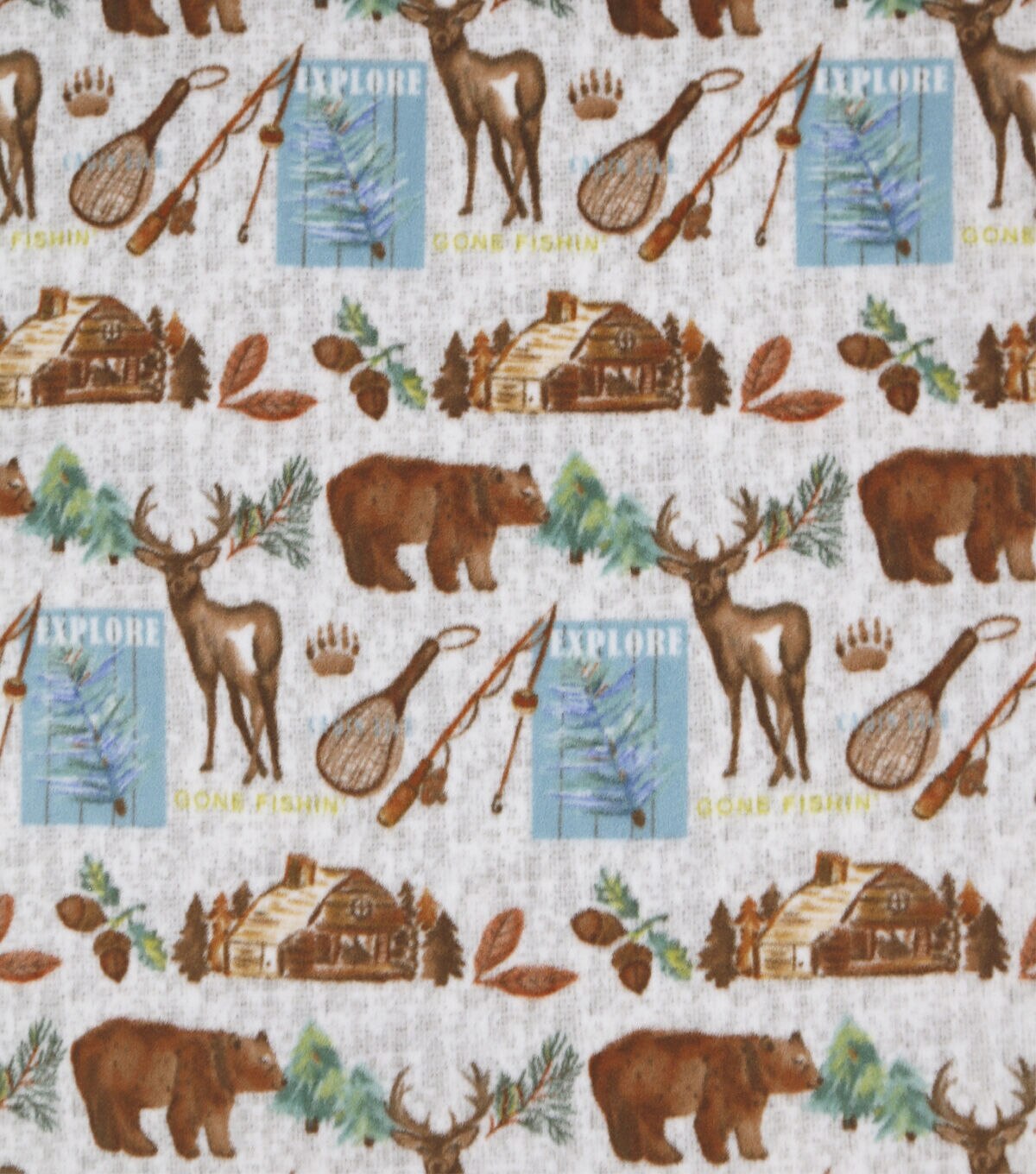 Cabin Life Anti Pill Fleece Fabric