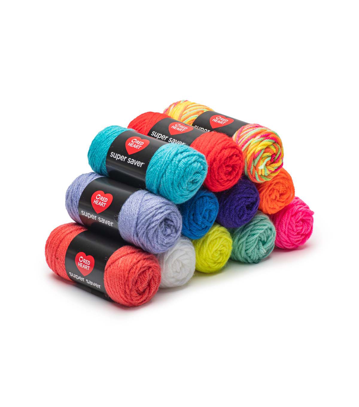 Red Heart Super Saver Brights 93yds Worsted Acrylic Yarn 12 Bundle