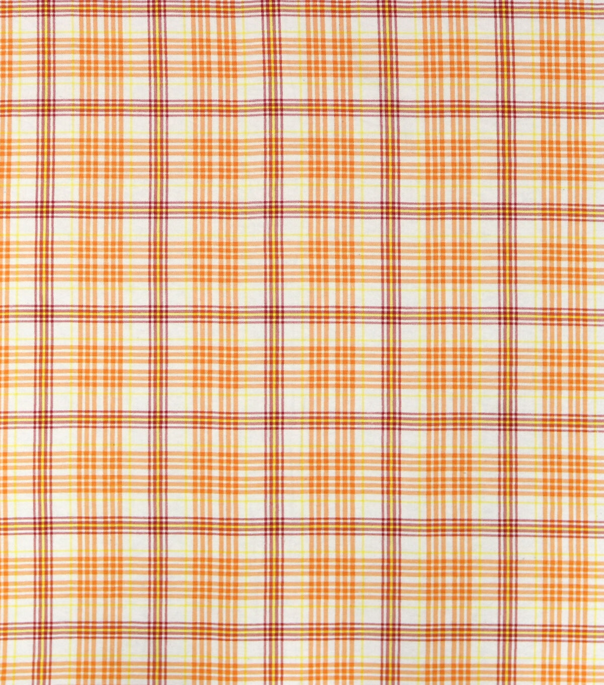 Orange Rust Plaid Super Snuggle Flannel Fabric