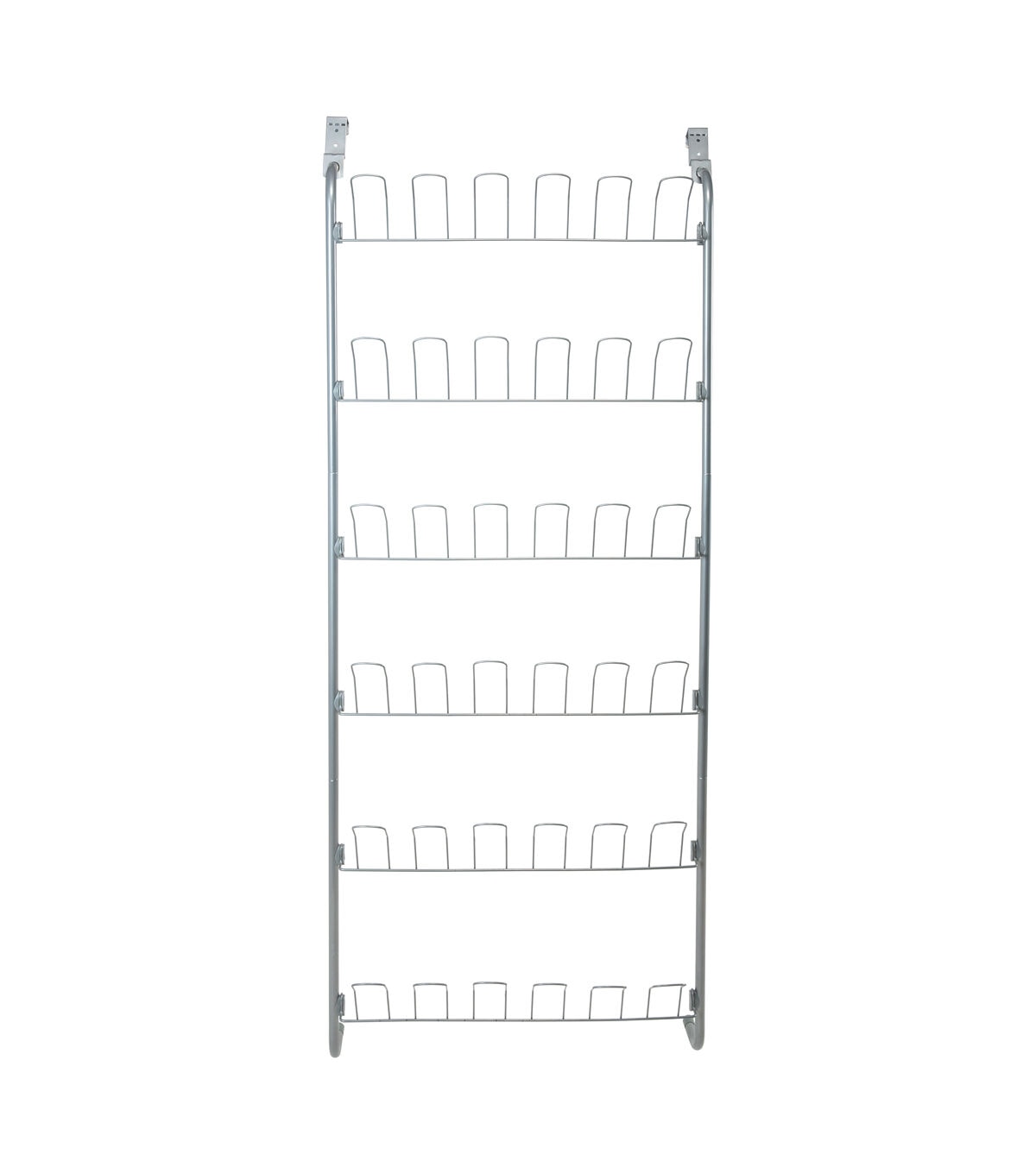 Organize It All 60 Silver 18 Pair Over the Door Shoe Rack