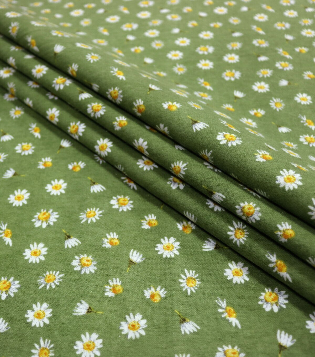 Daisy On Green Super Snuggle Flannel Fabric