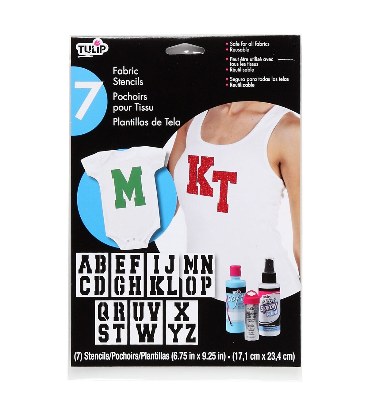 Tulip Sticky Fabric Stencils Collegiate 5in