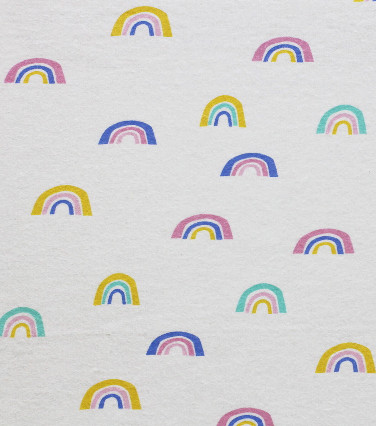 Super Snuggle Happy Rainbow Flannel Fabric