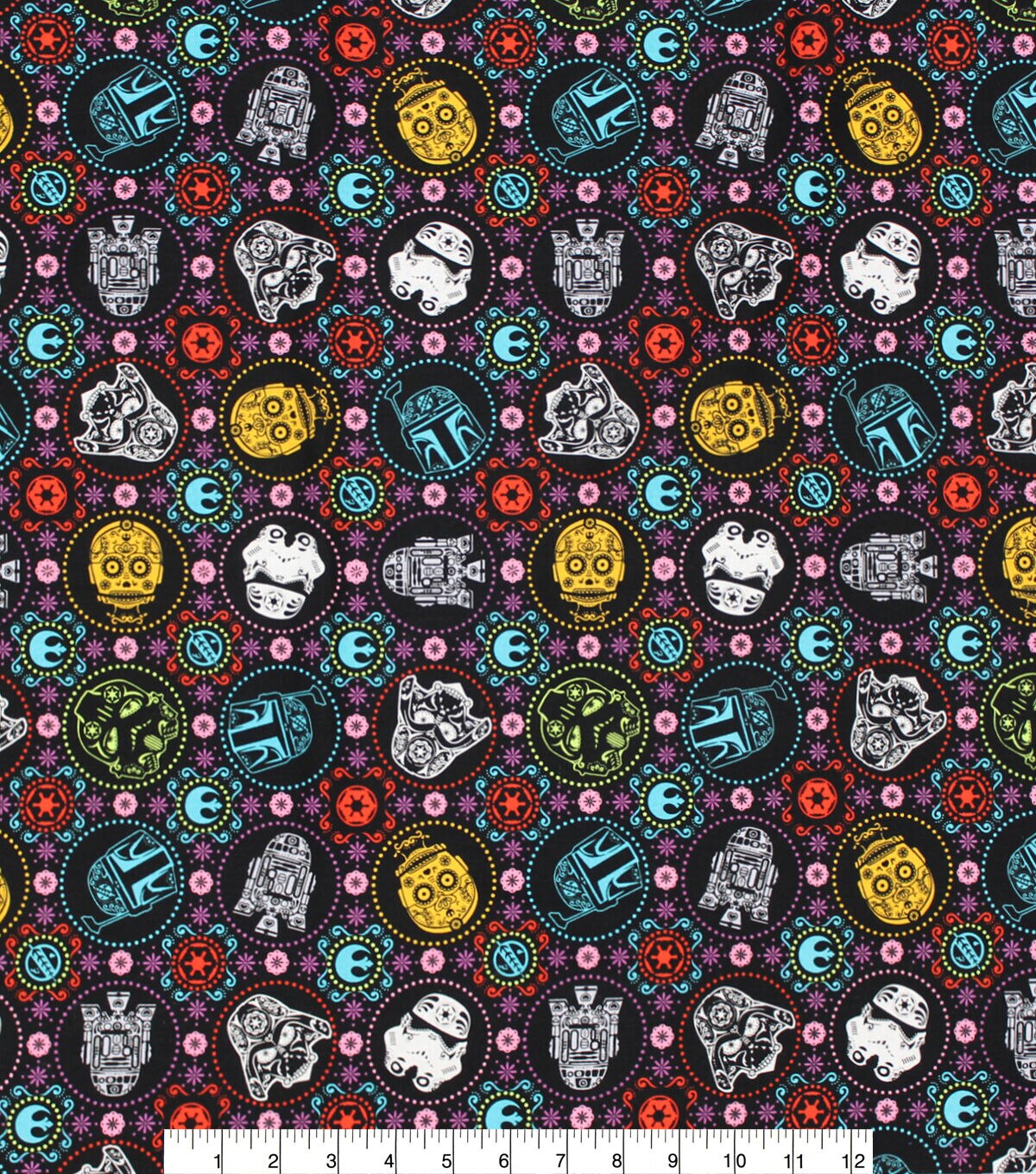 Star Wars Cotton Fabric Sugar Skulls