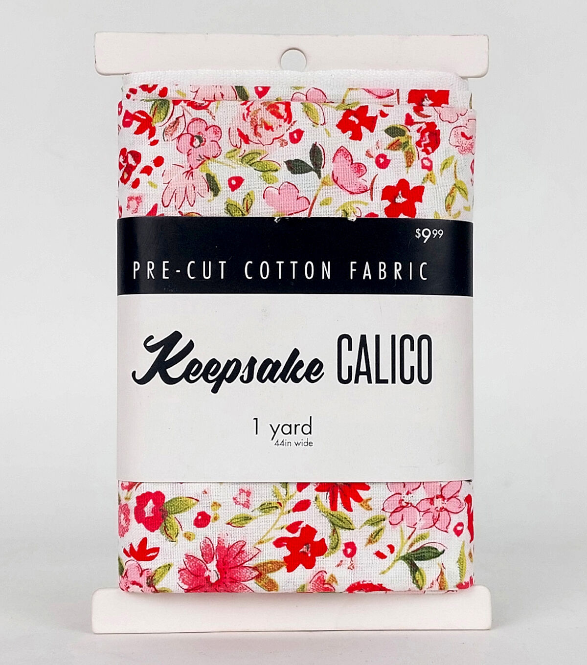 1yd Precut Red & Pink Floral Quilt Cotton Fabric by Keepsake Calico